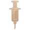Medical Syringe Unfinished Wood Shape Piece Cutout for DIY Craft Projects